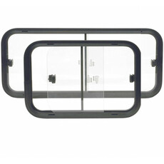 Miniature Baie coulissante farnier avec cadre noir en aluminium 600x400 - Contre cadre interieur Offert N° 0