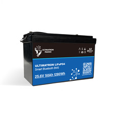 Miniature Batterie Lithium ULTIMATRON LiFePO4 Smart BMS 25.6V 50AH N° 4